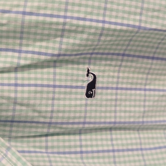 Vineyard Vine Green & Blue Plaid Whale Long Sleeve Button Down Shirt Size Medium - Picture 5 of 6